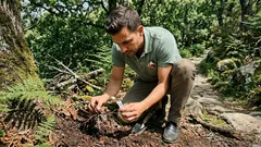 Sob um alerce milenar, descobriram um ecossistema oculto — e uma pista sobre o carbono